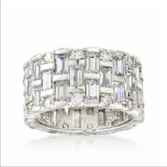 Jewelry - New Luxury 925 Silver Diamond Bridal Ring
